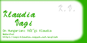 klaudia vagi business card